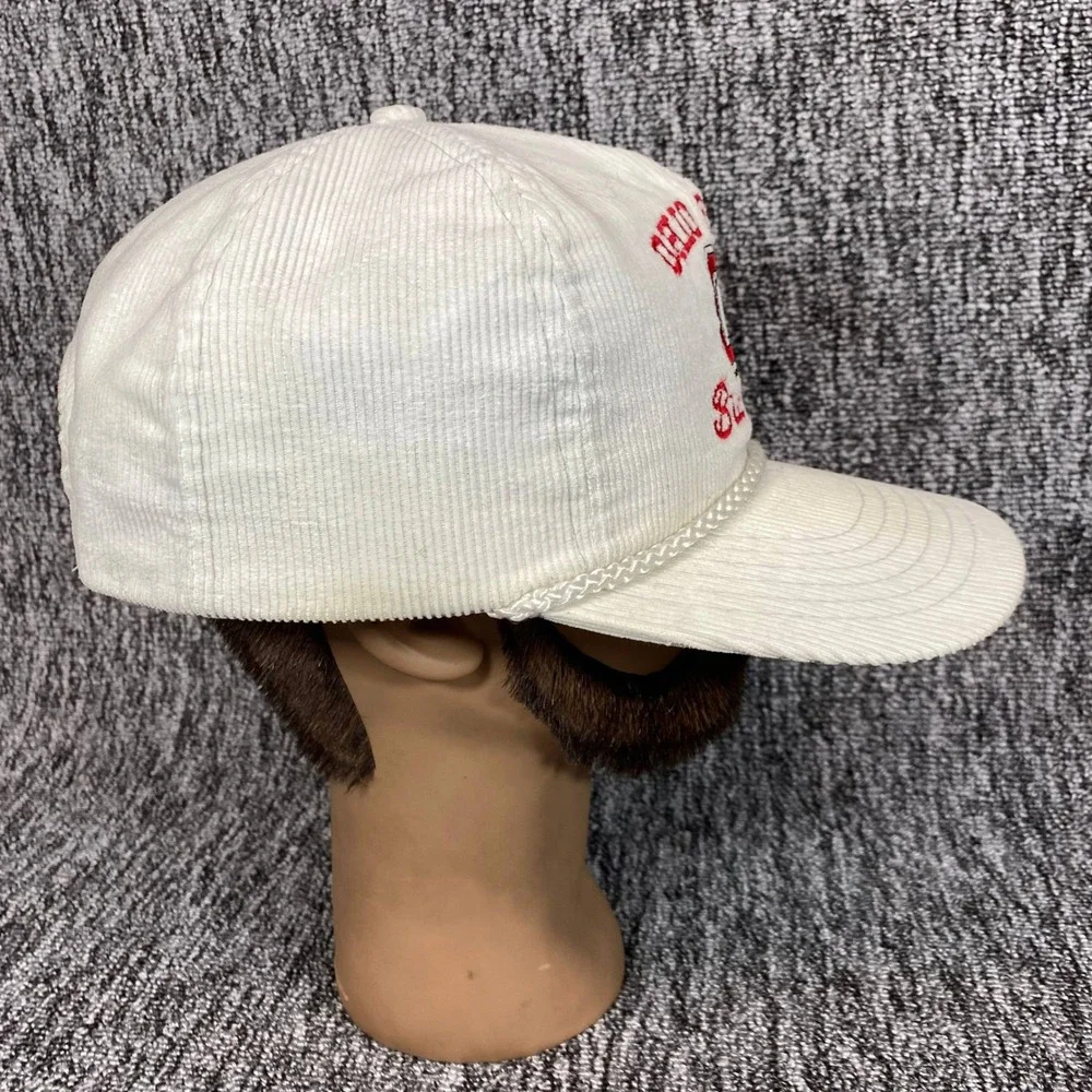 Vintage Ohio State Buckeyes Hat White Corduroy Snapback Cap Rope Vintage 80s 90s